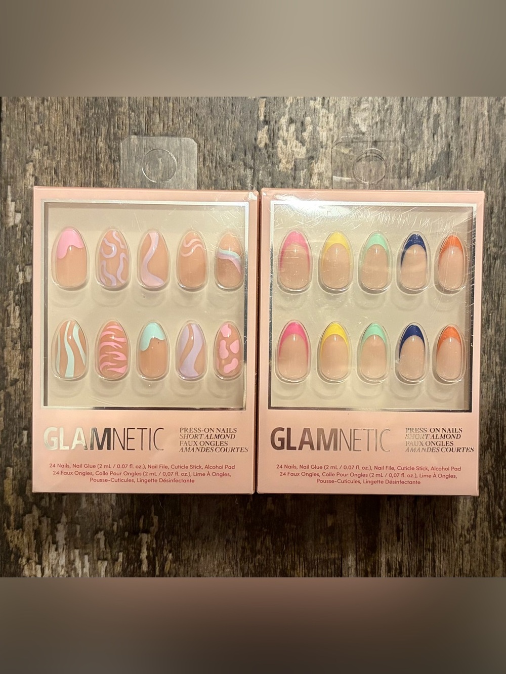 Glamnetic Pastel & Neon French Press-On 2 Nail Set - 24 Pack in each pack